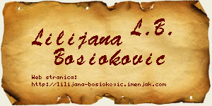 Lilijana Bosioković vizit kartica